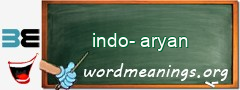 WordMeaning blackboard for indo-aryan